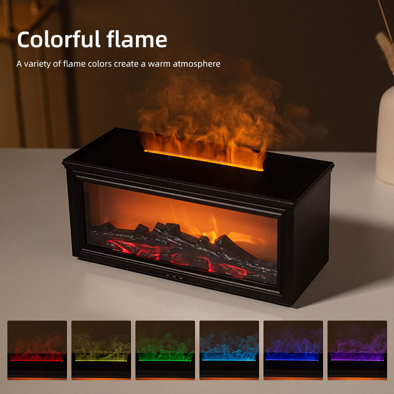 “Flame Effect Essential Oil Diffuser with Remote Control”