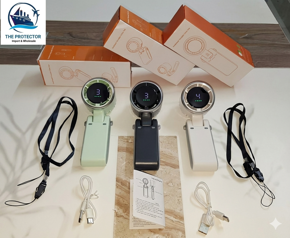 Tasfi Premium Handheld Folding Turbo Fan with Digital Display (3600mAh)